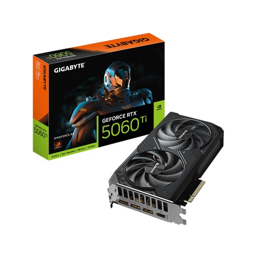 GIGABYTE GeForce RTX 5060 Ti WINDFORCE 8G GDDR7 8GB 128Bit DLSS 4 GV-N506TWF2-8GD NVIDIA Ekran Kartı