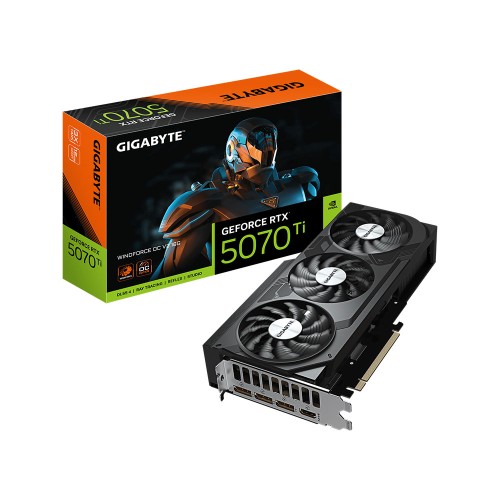 GIGABYTE GeForce RTX 5070 Ti WINDFORCE OC V2 16G GDDR7 16GB 256Bit DLSS 4.5 NVIDIA GV-N507TWF3OCV2-16GD Ekran Kartı