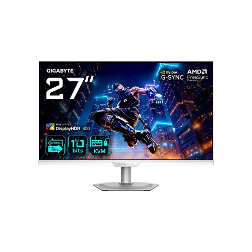 GIGABYTE M27UP ICE 27" 1ms 160Hz 4K - 320Hz FHD SS IPS Dual Mode G-Sync FreeSync HDR400 Beyaz Gaming Monitör