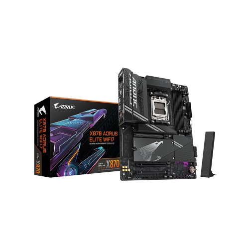 GIGABYTE X870 AORUS ELITE WIFI7 AMD X870 Soket AM5 DDR5 8000Mhz (OC) USB4 WIFI 7 ATX Anakart