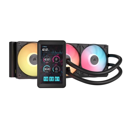 CORSAIR ICUE LINK TITAN II 360 RX LCD 360mm 5 inç LCD Ekranlı AMD/INTEL Uyumlu CW-9061045-WW Siyah Sıvı İşlemci Soğutucu
