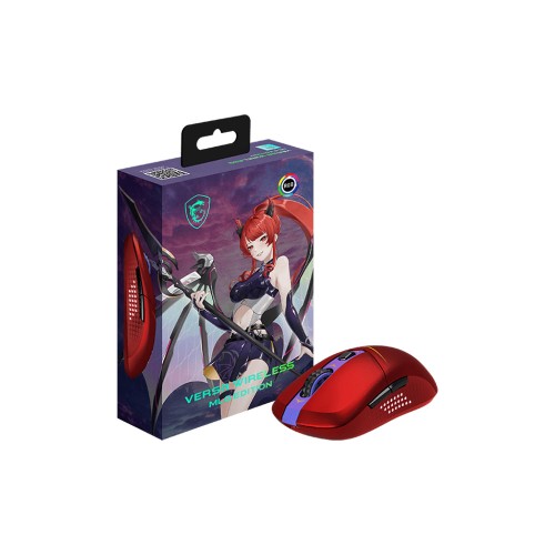 MSI VERSA WIRELESS MLG EDITION RED RGB PixArt PAW3395DM BT/Kablosuz 26000DPI Gaming Mouse