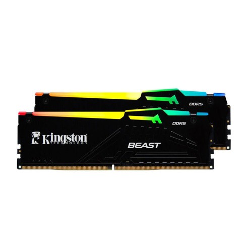Kingston Beast RGB 64GB (2x32GB) 6400MHZ DDR5 CL32 Siyah Ram-KF564C32BBEAK2-64TR