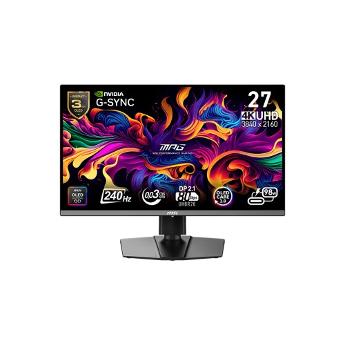 MSI 26.5" MPG 272URX QD-OLED 3840x2160 (UHD) 16:9 CURVE QD-OLED 240 HZ 0.03MS G-SYNC Compatible Pivot Gaming Monitör
