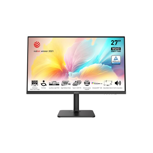 MSI 27" MODERN MD272QXP 100HZ 1MS WQHD16:9 FLAT IPS 100HZ 1MS Adaptive-Sync Pivot Type-C Monitör