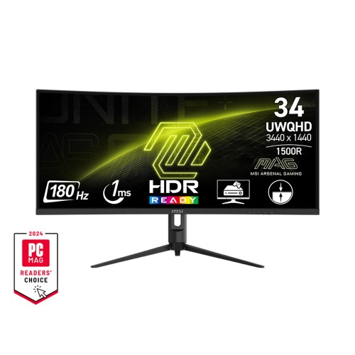MSI 34" MAG 342CQR E2 180HZ 1MS VA 3440X1440 (WQHD) 21:9 Kavisli Gaming Monitör