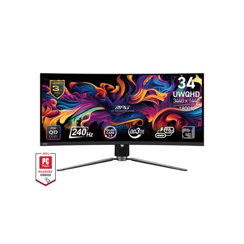 MSI 34.18" MPG 341CQPX QD-OLED 3440x1440 (UWQHD) 21:9 CURVE 1800R QD-OLED 240HZ 0.03MS FreeSync Premium Pro Gaming Monitör