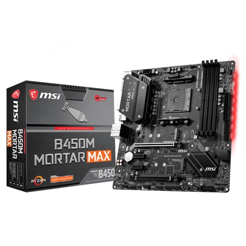 MSI B450M MORTAR MAX Amd B450 Soket AM4 DDR4 4133MHz (O.C) M.2 mATX Anakart