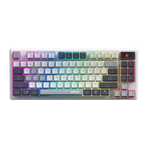 MSI FORGE GK600 TKL WIRELESS SKY RGB Mekanik Linear Kablosuz Türkçe Gaming Klavye