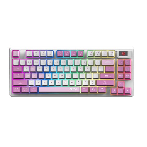 MSI FORGE GK600 TKL WIRELESS VIOLET RGB Mekanik Linear Kablosuz Türkçe Gaming Klavye