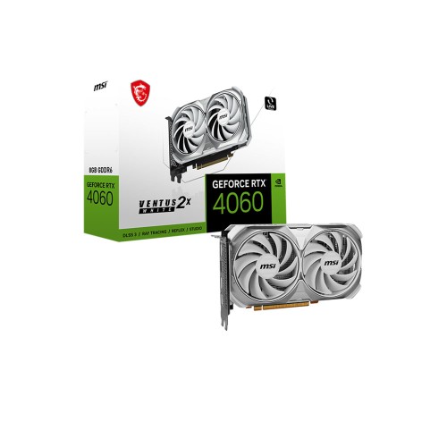 MSI GeForce RTX 4060 VENTUS 2X WHITE 8GB 128Bit GDDR6 PCI-E 4.0 NVIDIA DLSS 3.0 Ekran Kartı