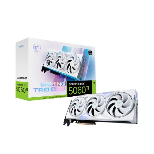 MSI GeForce RTX 5060 Ti 16G GAMING TRIO WHITE GDDR7 16GB DLSS 4 128Bit  NVIDIA Ekran Kartı