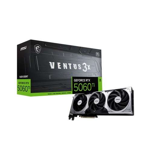MSI GeForce RTX 5060 Ti 16G VENTUS 3X OC 16GB GDDR7 DLSS 4 128Bit NVIDIA Ekran Kartı