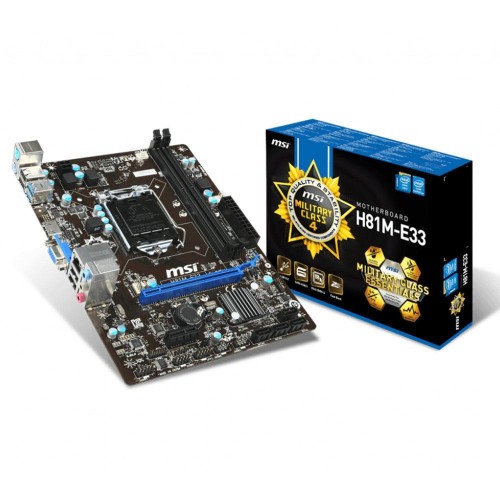 MSI H81M-E33 Intel H81 Soket 1150 DDR3 1600 mATX Anakart