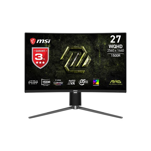 MSI MAG 274CQPDF X32 27" 320HZ 0.5MS 2560x1440 (WQHD) Rapid VA QHD Kavisli Gaming Monitör