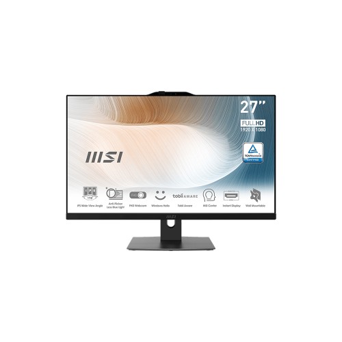 MSI MODERN AM272P 12M-861EU 27 FHD 16:9  I5-1235U 8GB DDR4 512GB SSD W11PRO Siyah AIO Bilgisayar