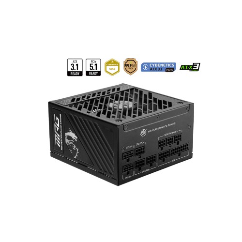 MSI MPG A1000GS PCIE5 1000W 80Plus Gold ATX 3.1 Full Modüler Güç Kaynağı