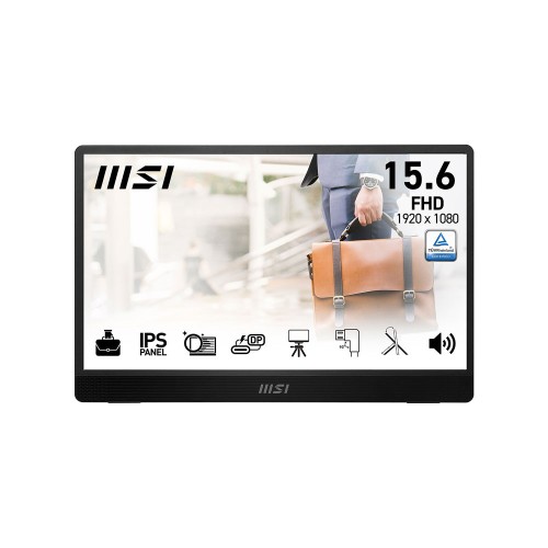 MSI 15.6" PRO MP161 E2U 1920x1080 (FHD) 16:9 Flat IPS 60HZ 4MS Adaptive-Sync Portatif Monitör