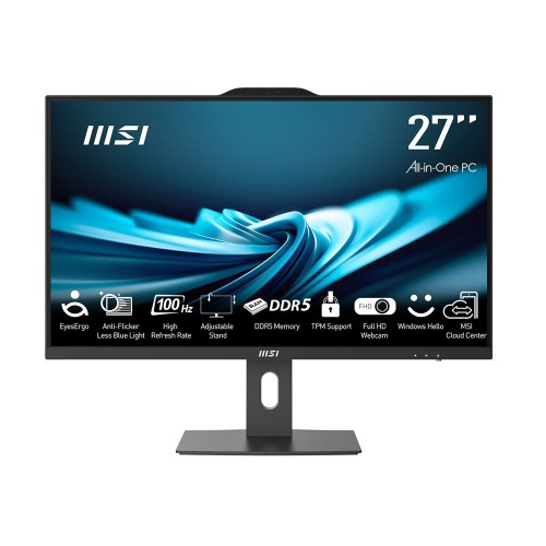 MSI PRO AP272P 14M-867XEU 27 FHD (1920X1080) I5-14400 16GB DDR5 512GB SSD FDOS SIYAH AIO PC