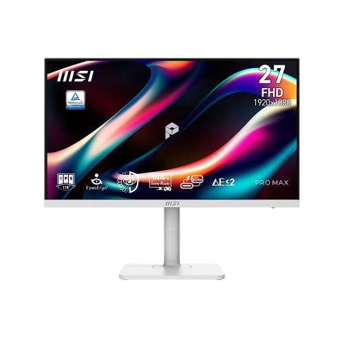 MSI PRO MAX 271PHW E14 27" 144HZ 1MS (MPRT)  (FHD) IPS Adaptive-Sync Pivot Beyaz Monitör