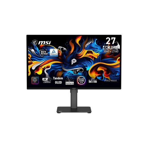 MSI PRO MAX 271UPXW12G 26.5" 120HZ 0.03MS (GtG) Tandem QD-OLED 3840x2160 (UHD) Adaptive Sync Premimum Pro Monitör