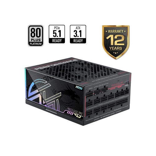 MSI MPG AI1300TS PCIE5 1300W 80Plus Titanium ATX 3.1/PCIe 5.1 Full Modüler Güç Kaynağı