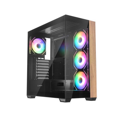 Rampage CRUISER V2 Mesh Temperli Camlı  4x12cm ARGB Fanlı 750W 80Plus Bronze Siyah ATX Gaming Kasa