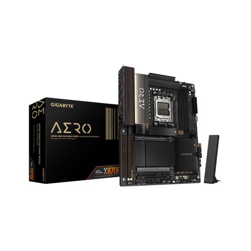 GIGABYTE X870E AERO X3D DARK WOOD AMD Ryzen X870E AM5 Soket 9000 MT/s ATX Anakart