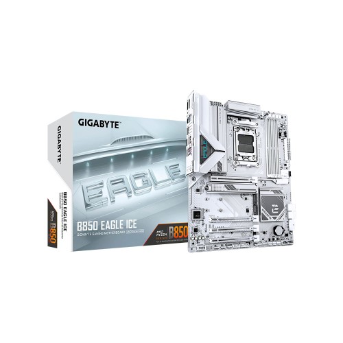 GIGABYTE B850 EAGLE ICE AMD B850 AM5 DDR5 Soket 8200MT/s Beyaz ATX Anakart