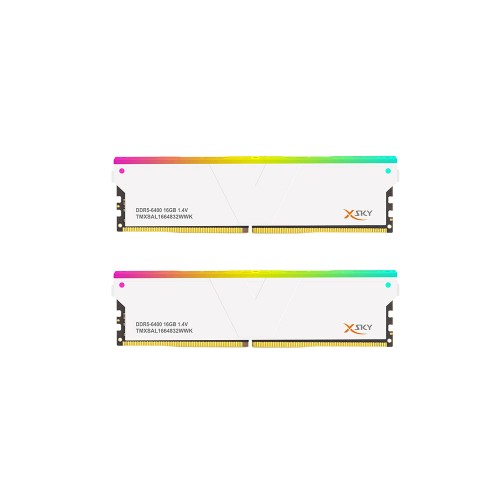 V-COLOR Manta XSky RGB 32GB (2x16GB) 6400MT/s DDR5 CL32 AMD EXPO Beyaz Ram-TMXSAL1664832WWK