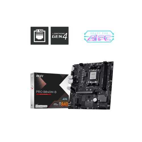 MSI PRO B840M-B AMD Ryzen B840 AM5 Soket 8000MT/s mATX Anakart