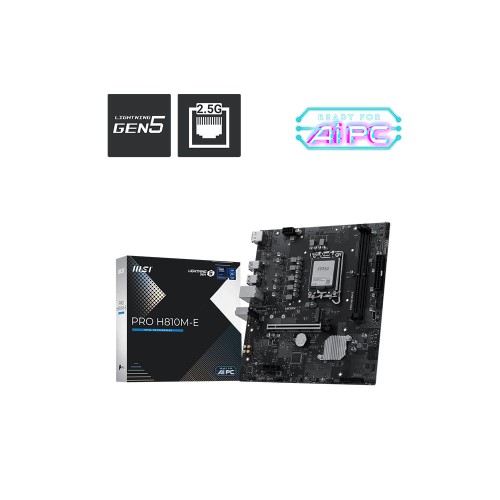MSI PRO H810M-E Intel Core Ultra LGA 1851 Soket 7200 MT/s Micro ATX Anakart
