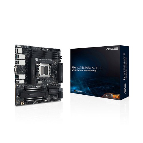 ASUS PRO WS B850M-ACE SE AMD B850 AM5 DDR5 8000+MT/s(OC) USB4 mATX PRO Anakart