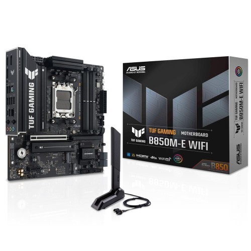 ASUS TUF GAMING B850M-E WIFI Soket AM5 AMD B850 8000+MT/s (OC) Wi-Fi 6 m-ATX Anakart