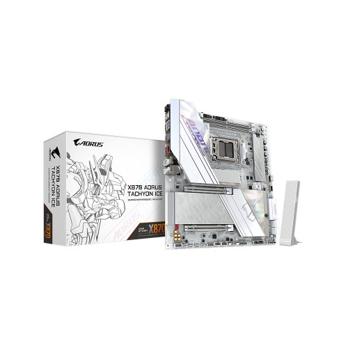 GIGABYTE X870 AORUS TACHYON ICE  X870 Soket AM5 DDR5 9600MT/s (OC) Wi-Fi 7 E-ATX Anakart