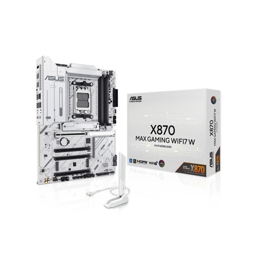 ASUS X870 MAX GAMING WIFI7 W AMD Ryzen Soket AM5 DDR5 8000+MT/s(OC) WIFI 7 ATX Anakart