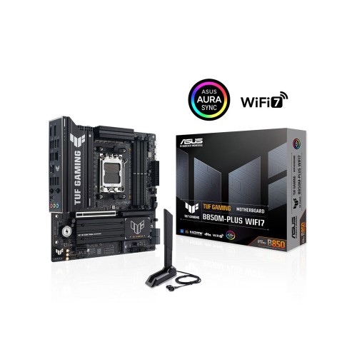 ASUS TUF GAMING B850M-PLUS WIFI7 AMD B850 AM5 DDR5 8000+MT/s (OC) WiFi 7 + BT mATX Anakart