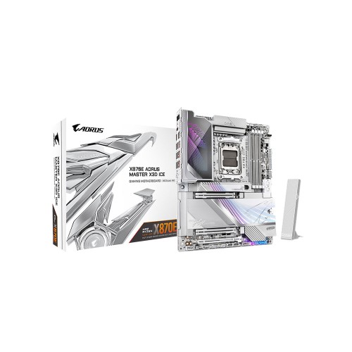 GIGABYTE X870E AORUS MASTER X3D ICE X870E Soket AM5 DDR5 9000MT/s (OC) WIFI7 ATX Anakart