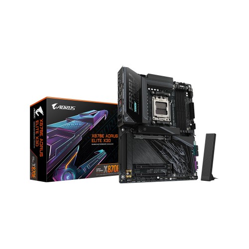 GIGABYTE X870E AORUS ELITE X3D AMD X870E Soket AM5 DDR5 9000MT/s (OC) WIFI7 ATX Anakart