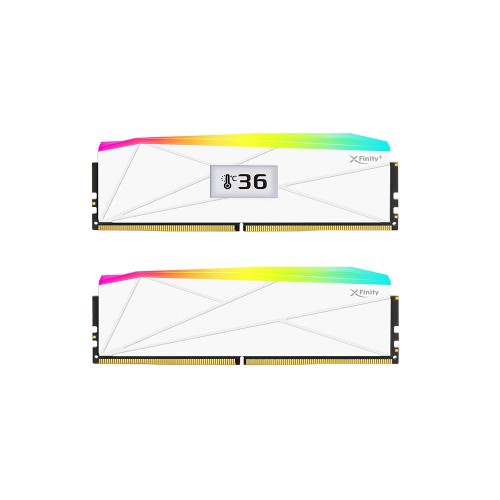 V-COLOR Manta XFinity+ ARGB 32GB (2x16GB) 6400MT/s OLED DDR5 CL32 INTEL XMP Beyaz Ram-OTMXFL1664832WWK