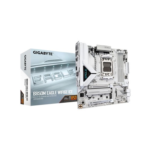 GIGABYTE B850M EAGLE WIFI6E ICE AMD B850 AM5 DDR5 Soket 8200MT/s Wi-Fi 6E mATX Anakart