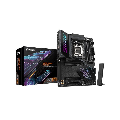 GIGABYTE X870E AORUS PRO X3D AMD X870E Soket AM5 DDR5 9000MT/s Wi-Fi 7 ATX Anakart