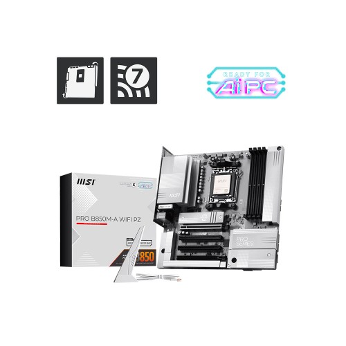 MSI PRO B850M-A WIFI PZ AM5 Soket DDR5 8200MT/s WI-FI 7 mATX Anakart