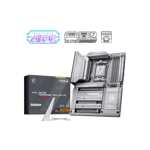 MSI MAG X870E TOMAHAWK MAX WIFI PZ Soket AM5 DDR5 8400+ MT/s WIFI 7 RGB ATX Anakart