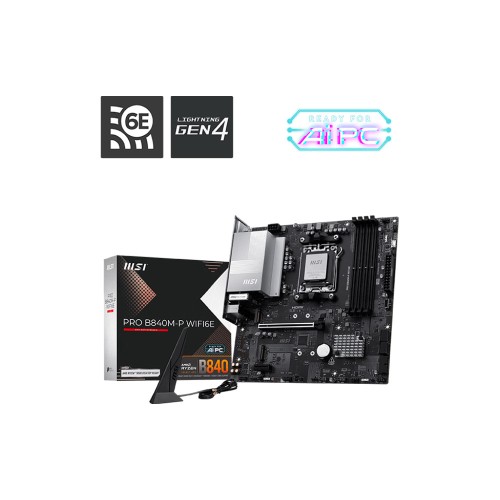 MSI PRO B840M-P WIFI6E AMD Ryzen B840 AM5 Soket 8000MT/s WIFI6E mATX Anakart