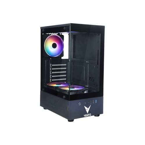 VENTO VG2803F Rainbow Fanlı-Vento 650W 80Plus Bronze Temperli Camlı USB 3.0 ATX Gaming Kasa