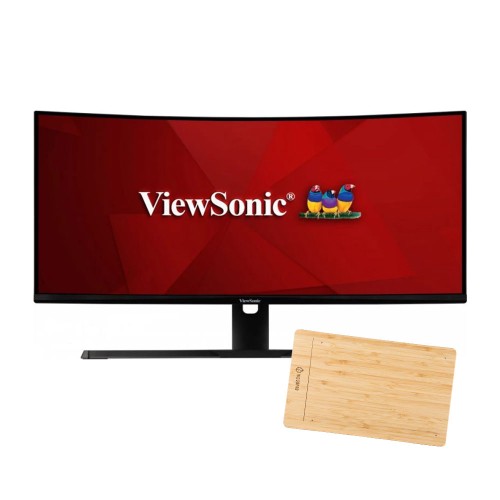 Viewsonic VX3418-2KPC 34" 144 Hz 1ms Kavisli Ultra Geniş Gaming Monitor +Woodpad 10 Grafik Tablet