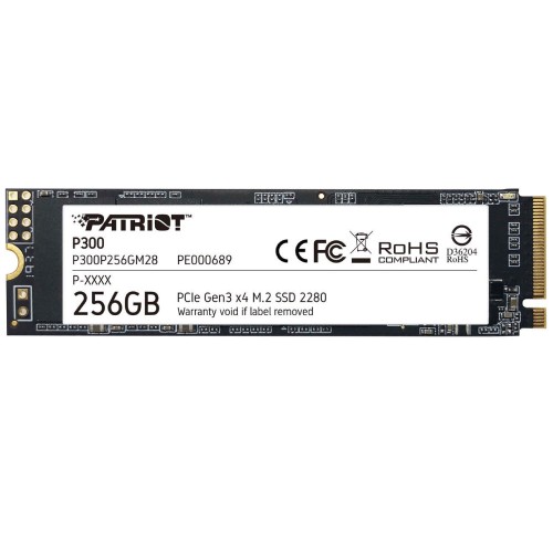 PATROIT P300 256GB PCIE Gen3 x 4 NVMe M.2 2280 Okuma Hızı 1700MB / Yazma Hızı 1100MB