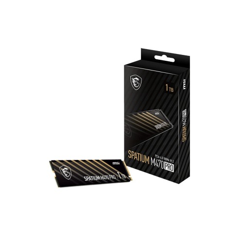 MSI SPATIUM M470 PRO PCIe 4.0 NVMe M.2 1TB Okuma Hızı 6000 Ms / Yazma 4500 MBs SSD